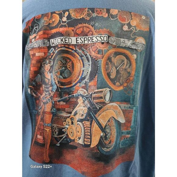 E39 Wicked Espresso/motorcycle coffee bar Custer, South Dakota screenprint t shi - Picture 8 of 8